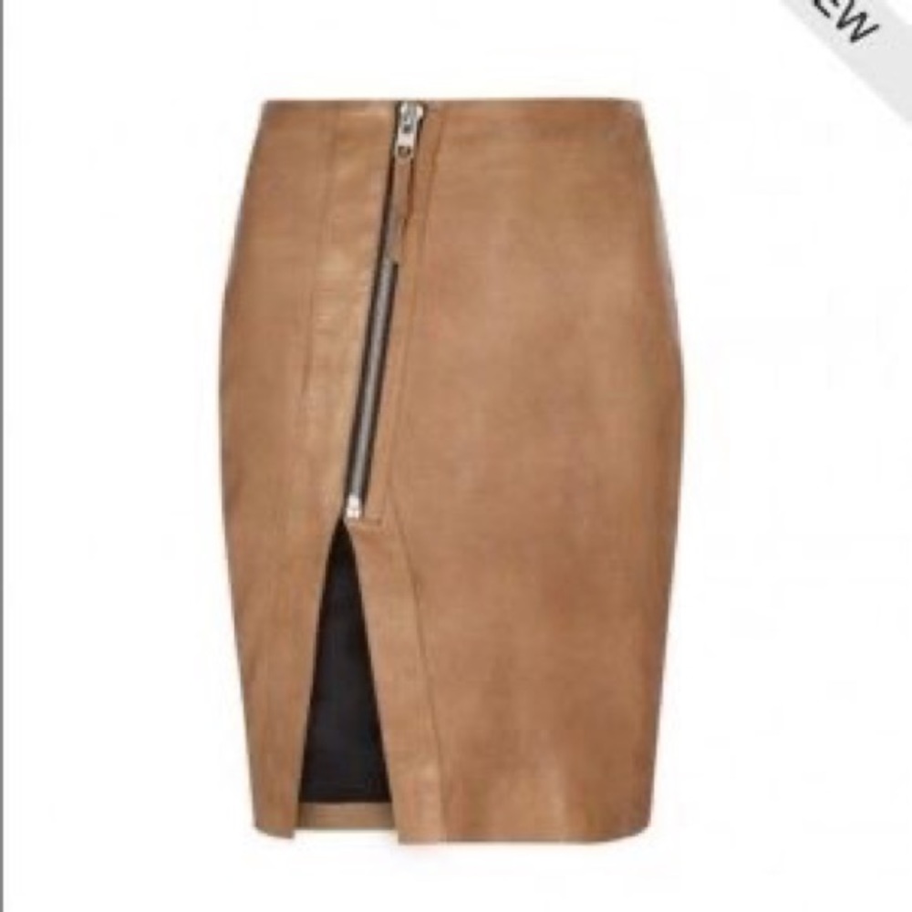 All Saints leather skirt size 8